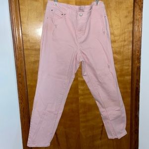 Pink Women’s Distressed Jeans